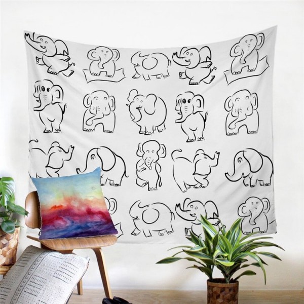 Elephant - Printed Tapestry