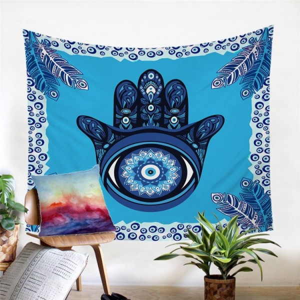 Evil Eye Hamsa - Printed Tapestry