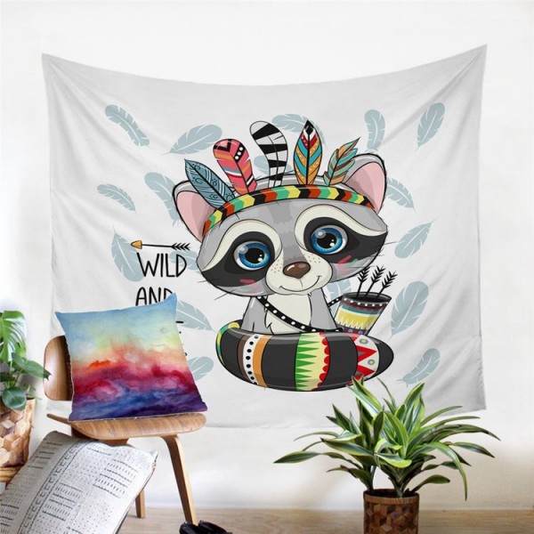 Raccoon - Printed Tapestry