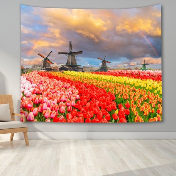 Oil Painting Landscape - Printed Tapestry