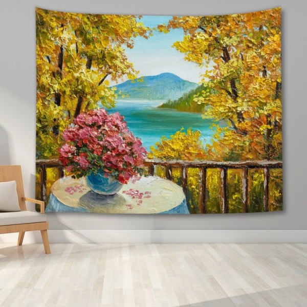 Oil Painting Landscape - Printed Tapestry