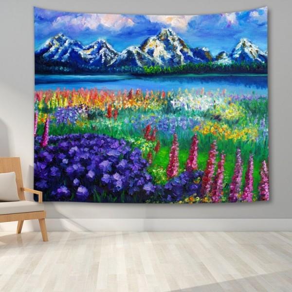 Oil Painting Landscape - Printed Tapestry