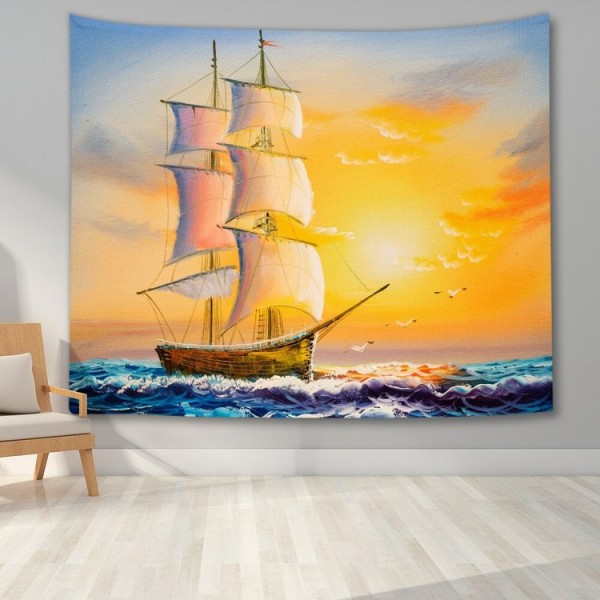 Oil Painting Landscape - Printed Tapestry