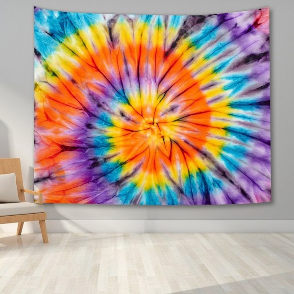 Colorful spiral - Printed Tapestry