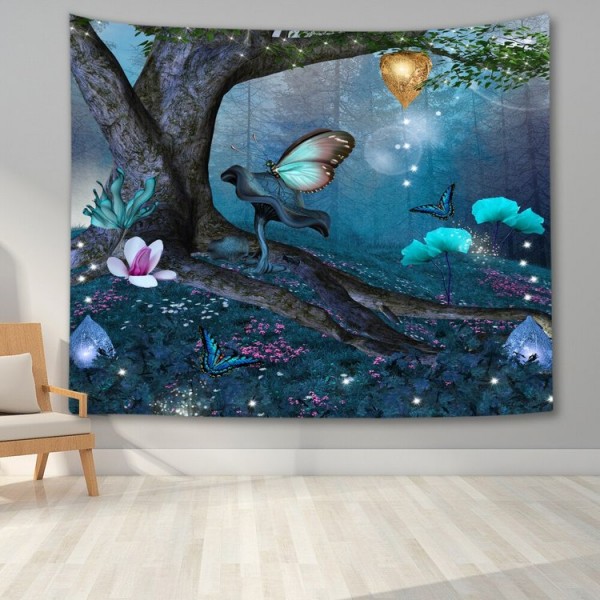 Night Nature Landscap - Printed Tapestry