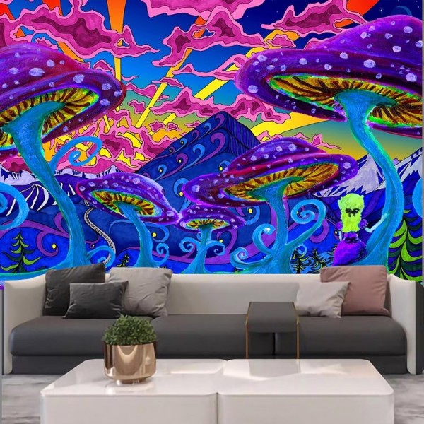 Psychedelic Mushroom - Printed Tapestry