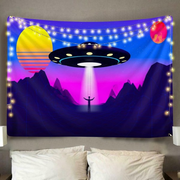 Vaporwave Abduction  - Printed Tapestry