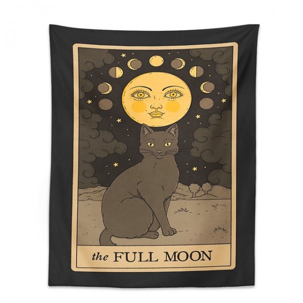 Moon Cat - Printed Tapestry