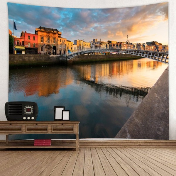 City Night Scene - Printed Tapestry