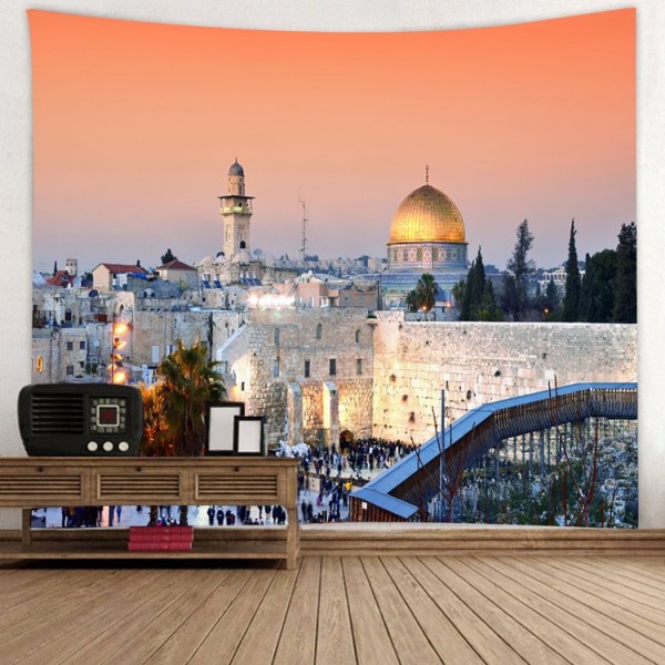 City Night Scene - Printed Tapestry