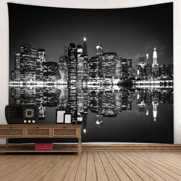 City Night Scene - Printed Tapestry