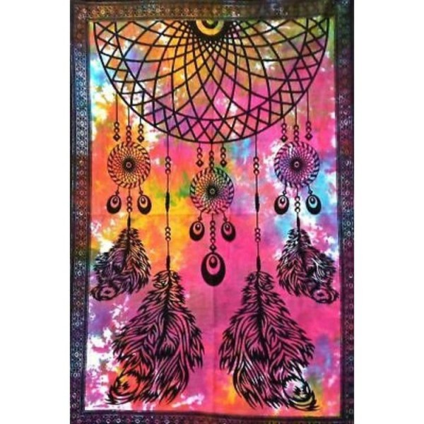 Tie dye dreamcatcher - Printed Tapestry