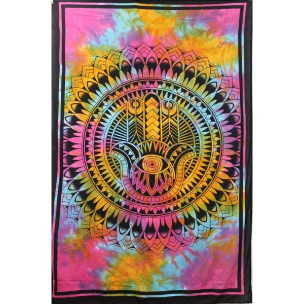 Tie dye hamsa hand - Printed Tapestry