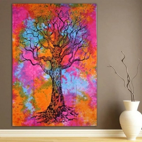 Tie dye Tree - Printed Tapestry