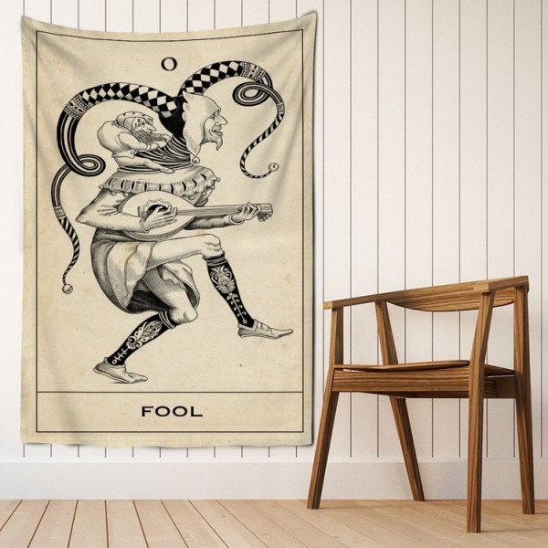 Tarot fool- Printed Tapestry