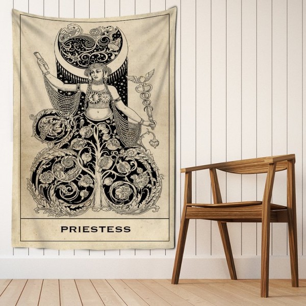 Tarot priestess - Printed Tapestry