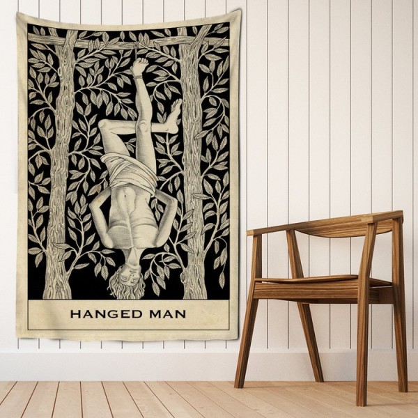 Tarot hanged man - Printed Tapestry