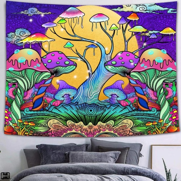 Psychedelic Mushroom - Printed Tapestry