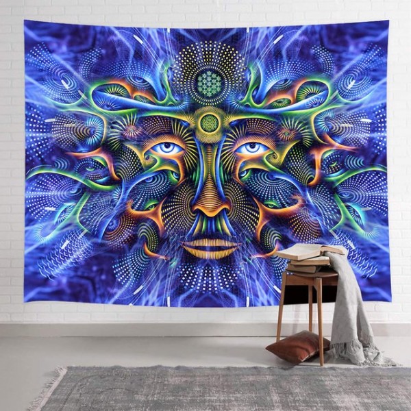 Psychedelic Face - Printed Tapestry