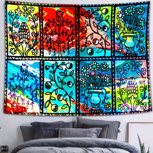 Psychedelic Flower - Printed Tapestry