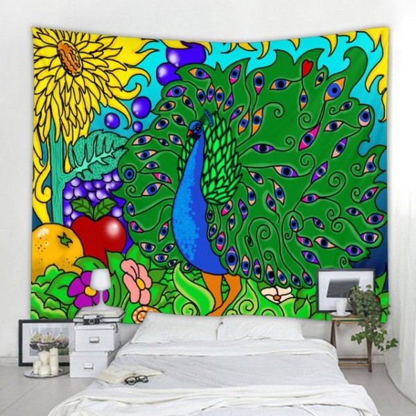 Peacock - Printed Tapestry