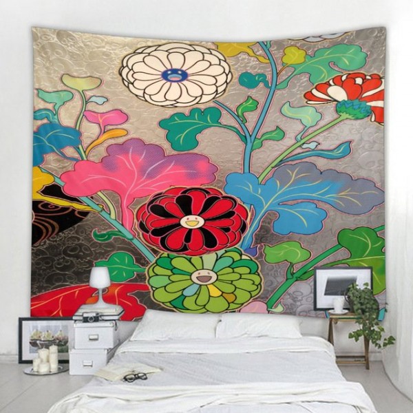 Psychedelic Flower - Printed Tapestry