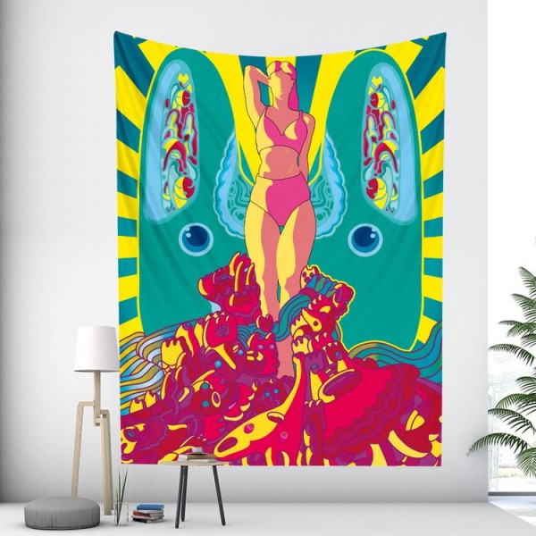 Psychedelic Girl - Printed Tapestry