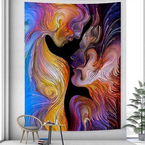 Psychedelic Couple - Printed Tapestry