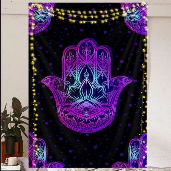 Dark Hamsa - Printed Tapestry