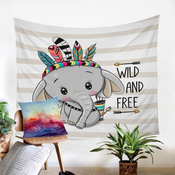 Elephant - Printed Tapestry