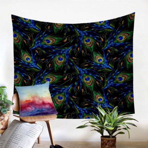 Peacock Feather - Printed Tapestry