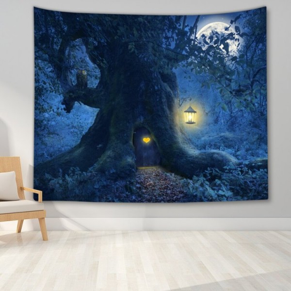 Night Nature Landscap - Printed Tapestry