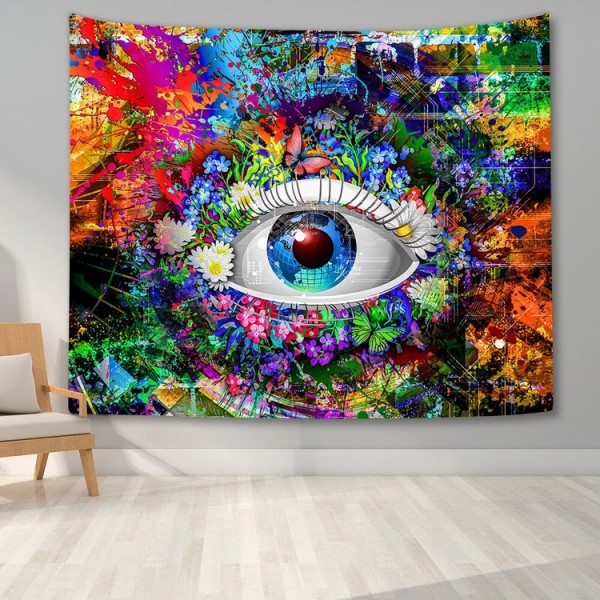 Colorful Human Eye - Printed Tapestry