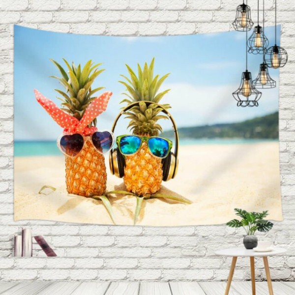 Seaside pineapple - Printed Tapestry