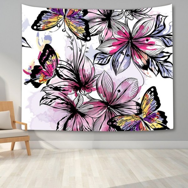 Watercolor Butterflies - Printed Tapestry