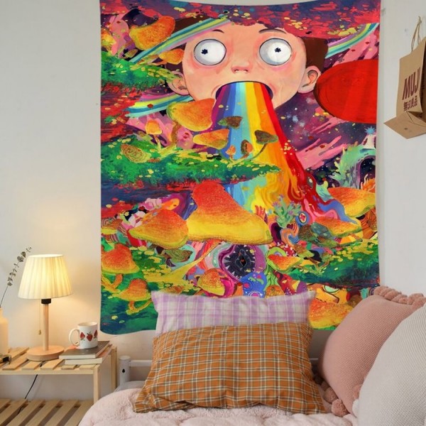 Psychedelic Mushroom - Printed Tapestry