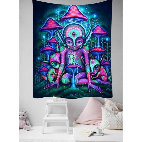 Psychedelic Mushroom - Printed Tapestry