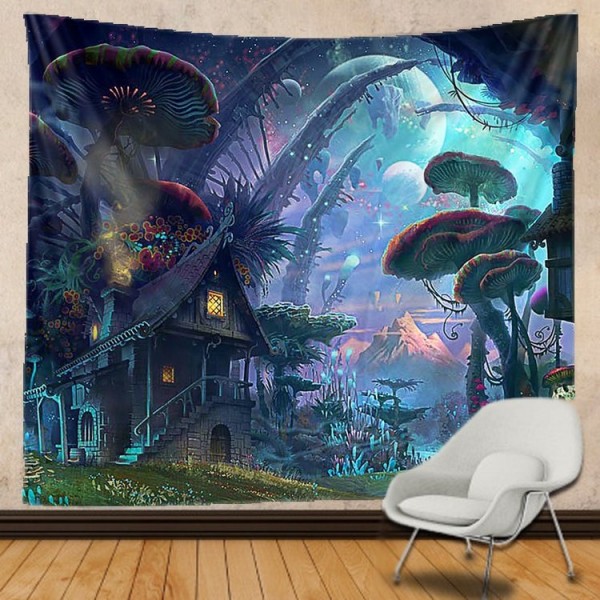 Psychedelic Mushroom - Printed Tapestry