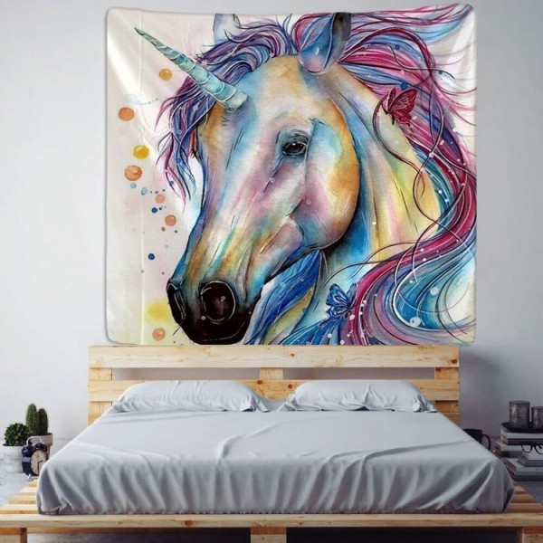 Rainbow Unicorn - Printed Tapestry