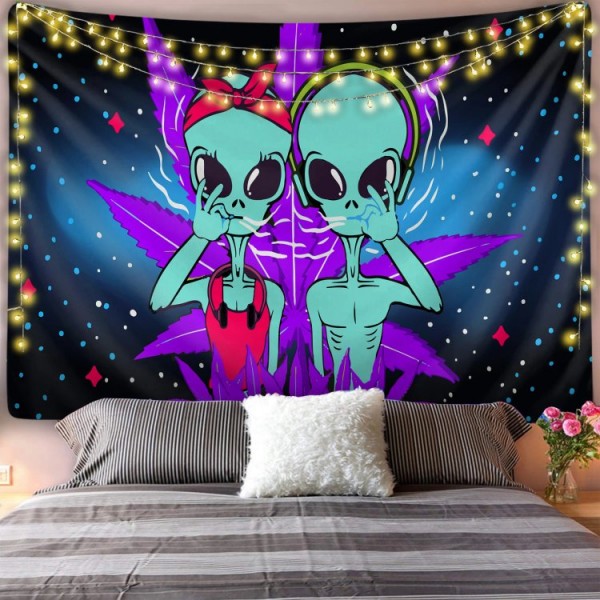 Stoned Aliens - Printed Tapestry