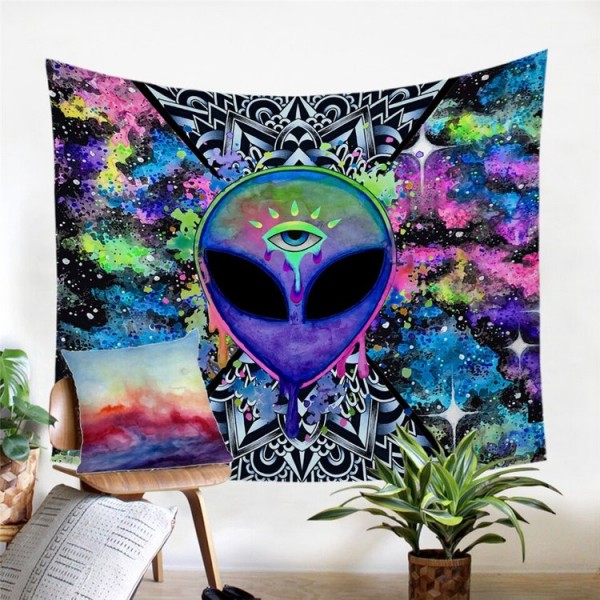 Trippy Alien - Printed Tapestry