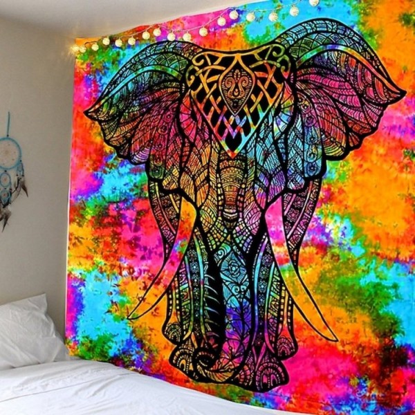 Tie dye elephant - Printed Tapestry