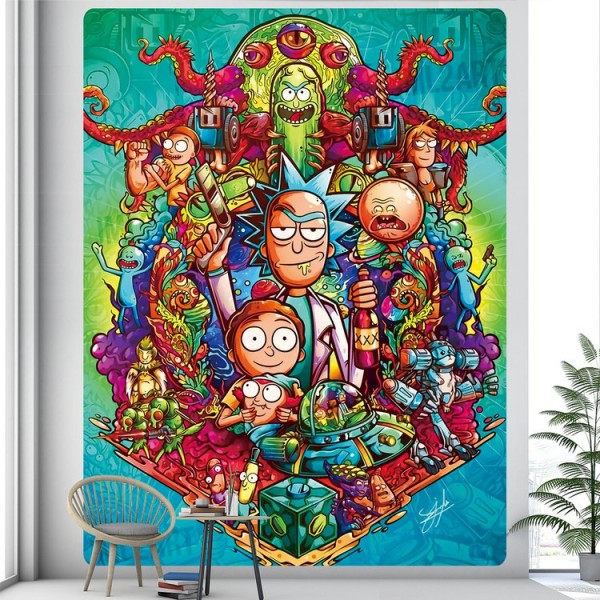 Cartoon Rick  - Printed Tapestry