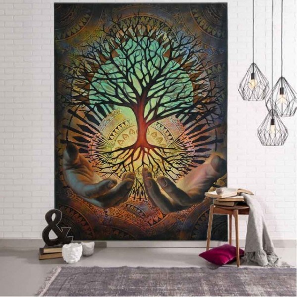 Psychedelic Tree - Printed Tapestry