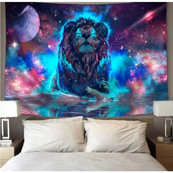 Space Lion - Printed Tapestry